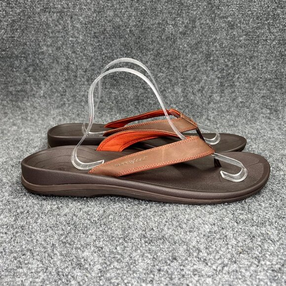 Superfeet Outside 2 Sandals Men's Size 13 Brown Orange Athletic Recovery Beach - Picture 1 of 13
